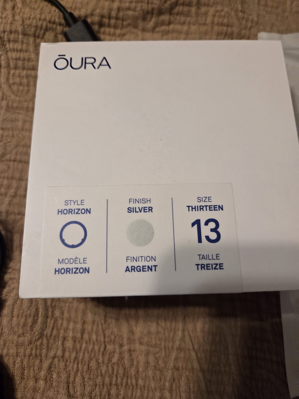 ŌURA Horizon Ring With Box - Silver Finish (Size 13)